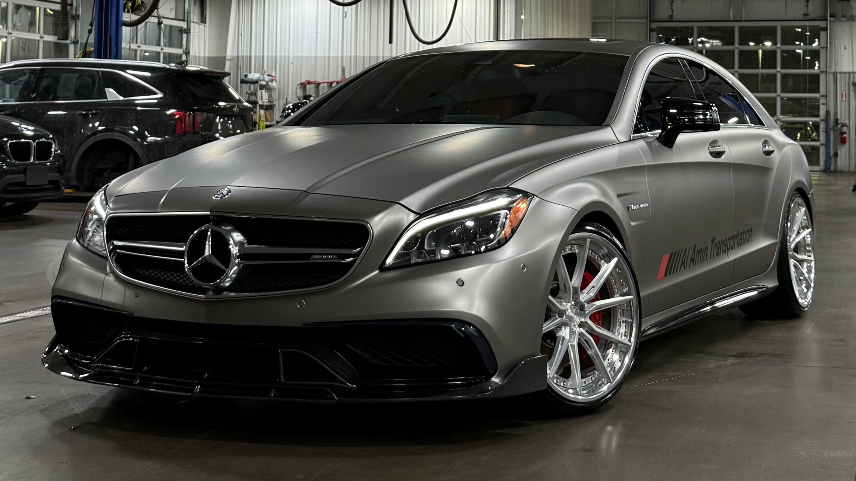 Mercedes-Benz CLS63s with Motivo Forged CS-R custom wheels in gloss brushed clear wheels and gloss polished clear lip side view